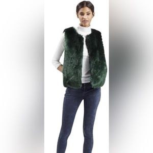 Top shop evergreen fur vest